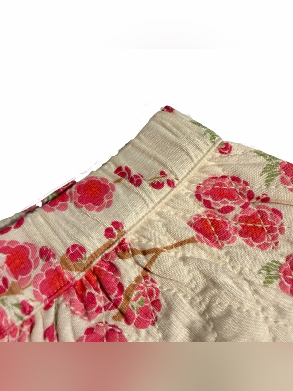 NEW Kate Quinn quilted cuffed pant pink cherry blossom 🌸 bamboo - Picture 5 of 7